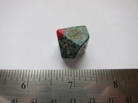 Dice : d10 vampire rose blood tipped green speckle